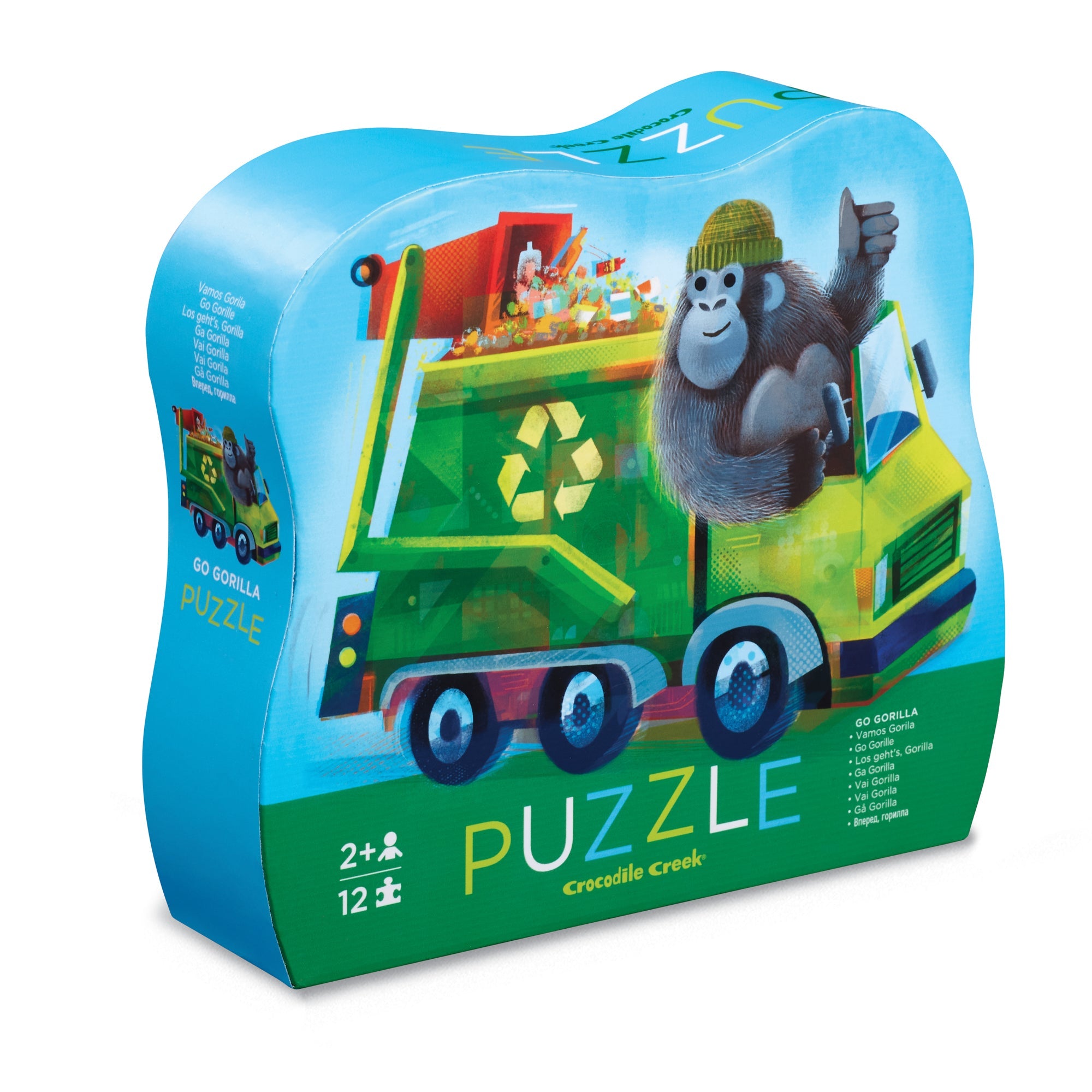 Crocodile Creek Puzzle - Mini 12pc - Go Gorilla-Mountain Baby